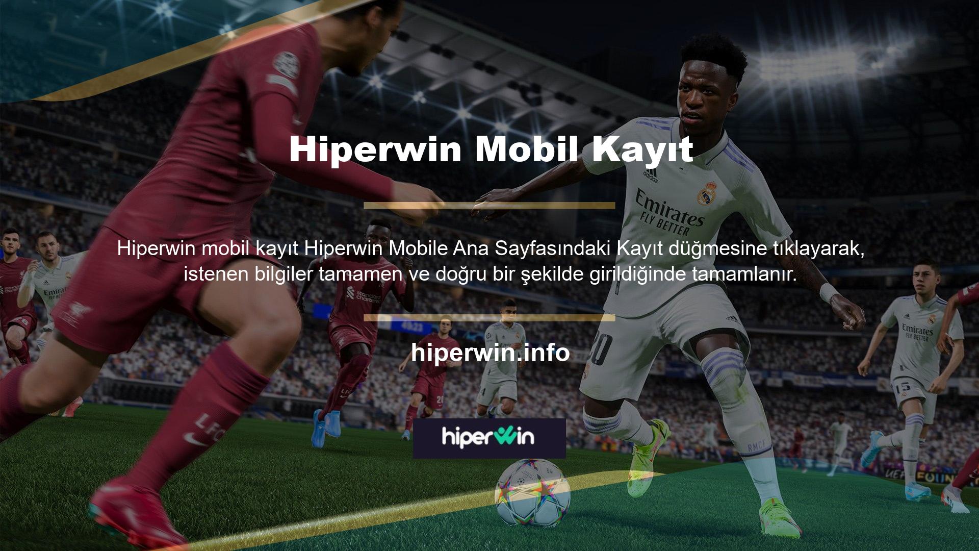 Hiperwin web sitesindeki tüm bahis seçenekleri ve casino oyunları da Hiperwin mobil platformuna birbirleriyle birlikte dahil edilir